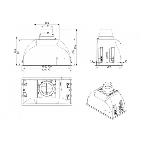 Вытяжка Falmec BUILT-IN BURANO PLUS 50 WH