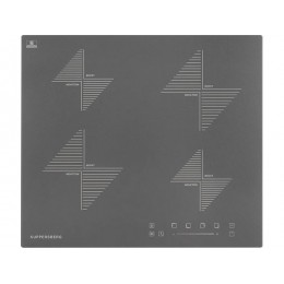 Варочная панель Kuppersberg ICS 604 GR 59 см индукционная, графит, 7 кВт, сенсорное управление, SKU 23439