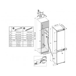 Холодильник Exiteq EXR-203 54 см, белый, A+, 181 л, 70 л, SKU 28439