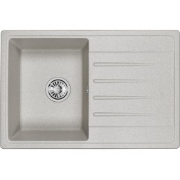 Мойка Granula ST-7602, 37141, врезная, кварцевая, 1 чаша, 760x500 мм.