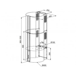 Вытяжка MEFERI TUBE40WH 29442, белая матовая, 1200 м³/ч, 5 скоростей, LED, 36 дБ