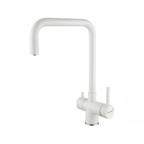 Смеситель Paulmark Wetter We213030-WH (431) - белый матовый для ванной и кухни