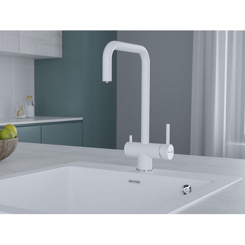 Смеситель Paulmark Wetter We213030-WH (431) - белый матовый для ванной и кухни