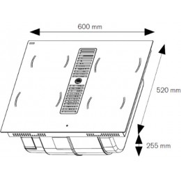 Варочная панель Bertazzoni P604ICH30NP индукционная с вытяжкой