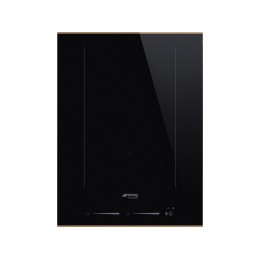 Варочная панель SMEG SIM6323R индукционная 38 см, черная, стеклокерамика, 2 зоны, SKU 28048