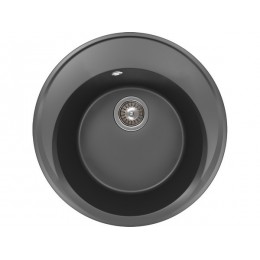 Мойка Florentina Лацио 510 антрацит, 1 чаша, кварц, перелив, SKU 26649