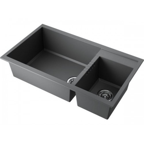 H1: Мойка Omoikiri Tedori 86-2-LB-PL из Тетогранита в цвете Платина (4993939) - Качество и Стиль для Вашей Кухни