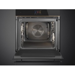 Духовой шкаф SMEG 29653, 60 см, черное стекло, 68 л, пар, сенсорный дисплей