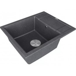 Мойка Paulmark Flugen 50-600 PM216050-DG, гранит, 600x500 мм, врезная, с крылом, SKU 23854