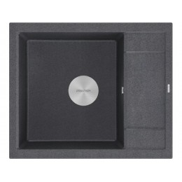Мойка Paulmark Flugen 50-600 PM216050-DG, гранит, 600x500 мм, врезная, с крылом, SKU 23854