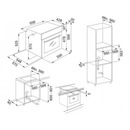Духовой шкаф Franke 28854, 60 см, A+, пиролитическая очистка, LCD дисплей