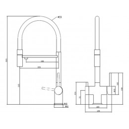 Смеситель KITCHEN SYSTEMS ICON CW Titanium