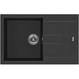 Мойка Kuchenstern PLAT 50 антрацит 30859, врезная, акрил, 780x500 мм, глубина 200 мм