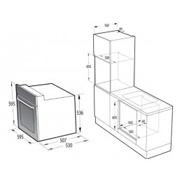 Духовой шкаф Gorenje BO6737E02AXN, 60 см, черный/нержавеющая сталь, 73 л, 250 °C, 2900 Вт, SKU 35862