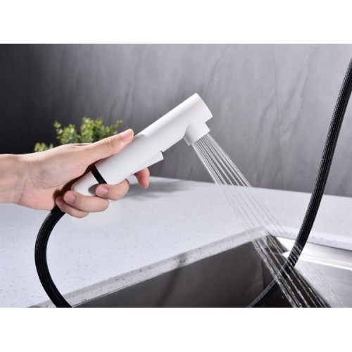 Смеситель Paulmark Neo Ne214419-WH (431) — белый матовый, стильный и надежный выбор для вашей кухни или ванной