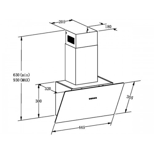 Вытяжка MEFERI AIRBOX45BK LIGHT - Эффективное решение для кухни с современным дизайном