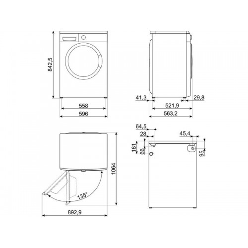 Стиральная машина SMEG WM3T84RU4 - Эффективная стирка с современным дизайном и функциями