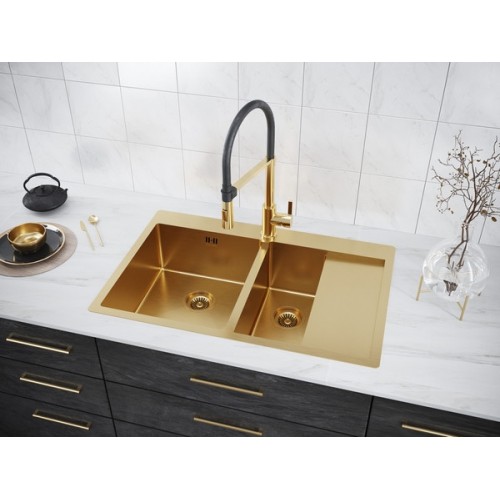 Мойка Paulmark Kroner 78/2SF PM227851-BGL в брашированном золоте - идеальное решение для вашей кухни