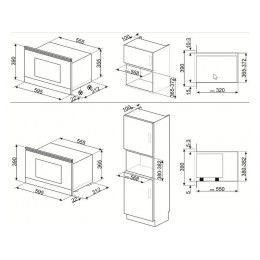 СВЧ-печь SMEG MP822NPO 60 см, кремовая, 850 Вт, 22 л, SKU 26794