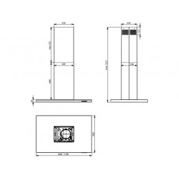 Вытяжка Falmec LUMEN IS STEEL 90, SKU 24899, AISI 304, 1280 м³/ч, 4 скорости