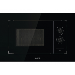 СВЧ-печь Gorenje BM201EG1BG 800 Вт, черная, 20 л, встраиваемая 60 см, нержавеющая сталь, SKU 27401