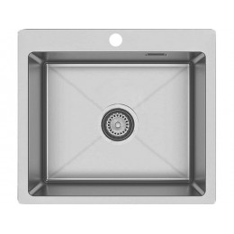 Мойка Ukinox Практика PRB600.500 -GT10C 0CW & S, нержавеющая сталь, 600x500 мм, 1 чаша, прямоугольная, 200 мм глубина, SKU 28905.