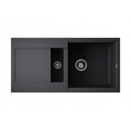 Мойка 35008 Omoikiri Sakaime 86-2-BL Tetogranit, 860x435 мм, черный
