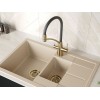 Смеситель Paulmark Siegen Si213111-BR - бронзовый с черным шлангом для кухни и ванной