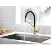 Смеситель Paulmark Siegen Si213111-BR - бронзовый с черным шлангом для кухни и ванной