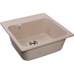 Мойка GRANFEST GF-Z48 песочный, 1 чаша, врезная, 478x478 мм, SKU 11512