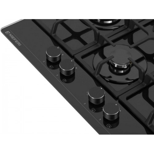 Варочная панель MEFERI MGH604BK GLASS ULTRA - газовая с стеклянной поверхностью, 60 см, черная