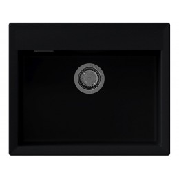 Мойка Florentina Тоскана 620 черный, 1 чаша, кварц, 600х490 мм, SKU 26713