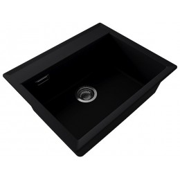 Мойка Florentina Тоскана 620 черный, 1 чаша, кварц, 600х490 мм, SKU 26713