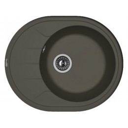 Мойка Florentina Родос 620 антрацит, кварц, 1 чаша, крыло, перелив, SKU 21215