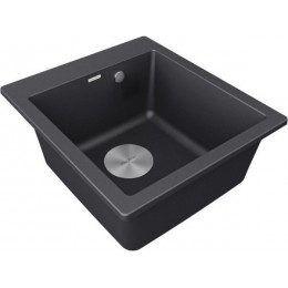 Мойка Paulmark Kante 45 PM104651-BL, 465x510 мм, гранит, черный, SKU 23721