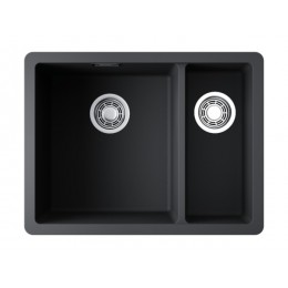 Мойка 34623 Omoikiri Kata 55-2-U-BL Artgranit, 550x420 мм, подстольная, черная