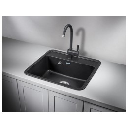 Мойка Granula ST-5601, врезная, кварцевая, 1 чаша, 560x500 мм, SKU 37127.