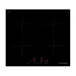 Варочная панель Kuppersberg ICI 604 индукционная 59 см, черная, стеклокерамика, 7.2 кВт, SKU 27632