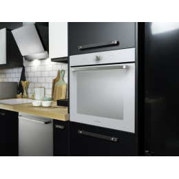 Духовой шкаф Gorenje BOS6737SYW, электрический 60 см, белый, 77 л, A, 300 °C, сенсорный программатор, Antifinger, AquaClean, PerfectGrill, SilverMatte, SKU 27334.