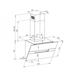 Вытяжка MAUNFELD MERSEY 60 белый, 1050 м3/ч, сенсорное управление, SKU 34535