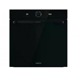 Духовой шкаф Gorenje BOS67371SYB 60 см, черный, 77 л, A, пар, сенсорный таймер, 300°C, пиролитическая эмаль, 3.5 кВт, SKU 35435.