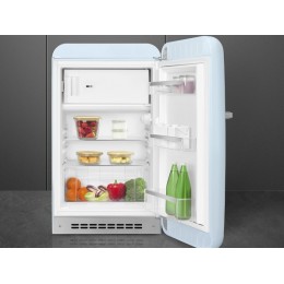 Холодильник SMEG FAB10RPB6, 54.5 см, пастельный голубой, 122 л, статическое охлаждение, D класс, 35 дБ, SKU 29236