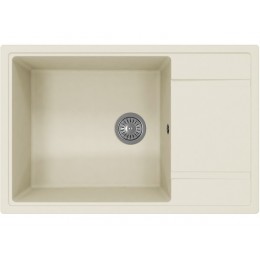 Мойка Florentina Липси 780XL шампань, 1 чаша, кварц, с крылом, перелив, SKU 26740