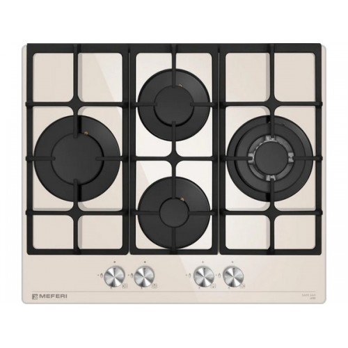 Варочная панель MEFERI MGH604BG GLASS ULTRA - Газовая плита с стеклянной поверхностью для кухни