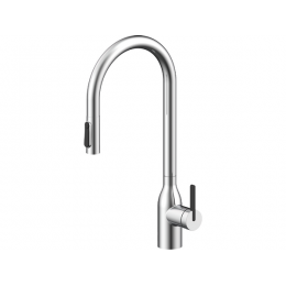 Смеситель Paulmark Universal 26845, однорычажный, латунь, поворотный излив, высота 486 мм