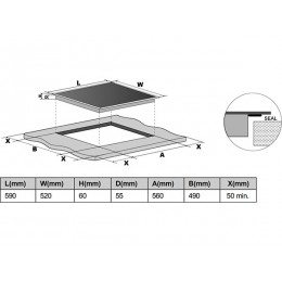 Варочная панель Bertazzoni P604I2M28NVS индукционная