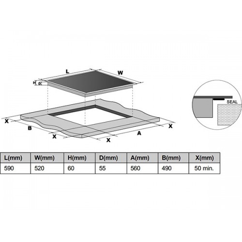 Варочная панель Bertazzoni P604I2M28NVS индукционная