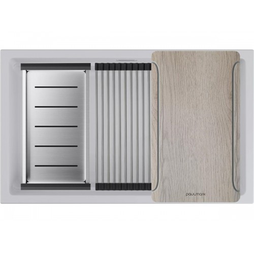 Мойка Paulmark Lumi-multi sink 74 uni LU-MULTI 74-GRM, серый металлик