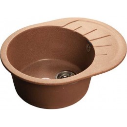 Мойка Granfest GF-R580L 26850, овальная, мрамор, 1 чаша, 579x445 мм