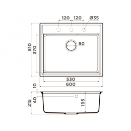 Мойка Omoikiri Daisen 60-GR Artgranit/leningrad grey (4993620)